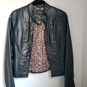 Size M TCEC Faux Leather Jacket